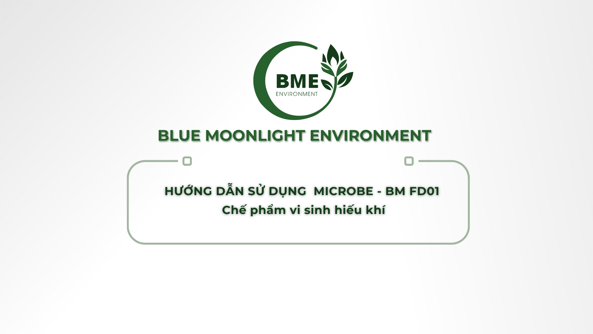 Hướng dẫn sử dụng Microbe-BM FD01
